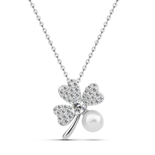 925 sterling silver set adorned with zircon stones in the shape of a flower. - fathyibrahim