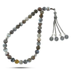 Luxury Botswana Agate Rosary with 925 Turkish Silver Set