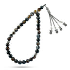 Luxury Suleimani agate rosary with a 925 Turkish silver set