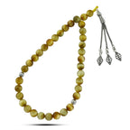 Golden Tiger's Eye Stone Rosary with 925 Sterling Silver