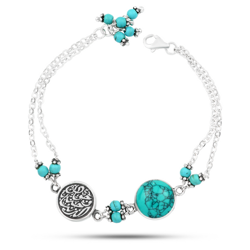 Luxury Sterling Silver 925 Double-Chain Bracelet – "Your Presence is Heaven on Earth