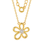 Golden Bloom Zircon Necklace