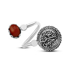  925 sterling silver Arabic ring engraved with Islamic calligraphy, meaningful words for spiritual connection. 