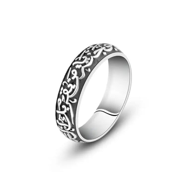 Arabic Style 925 Silver Engagement Ring For Men - Rings