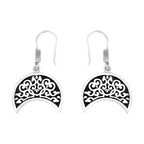 Arabic Style Hook Earring - 925 silver - Earrings