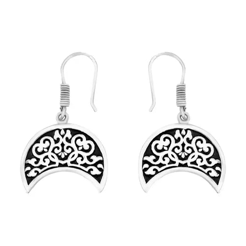 Arabic Style Hook Earring - 925 silver - Earrings