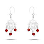Arabic Style Hook Earrings with Agate stones - Brown - Earrings