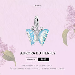 Aurora butterfly 925 Silver Charm - fathyibrahim