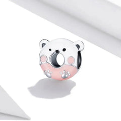 Bear Donuts 925 Silver Charm - Multi Color