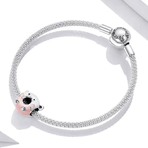 Bear Donuts 925 Silver Charm - Multi Color