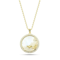 Beehive 925 Silver Necklace - fathyibrahim