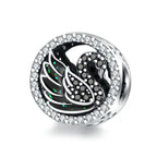 Black Swan 925 Silver Charm - White
