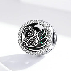 Black Swan 925 Silver Charm - White