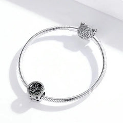 Black Swan 925 Silver Charm - White