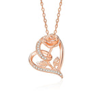 Blooming Heart-925 silver necklace