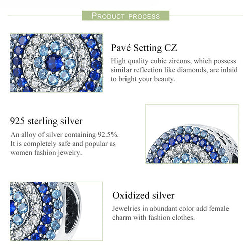 Blue Eye 925 Silver Charm - fathyibrahim