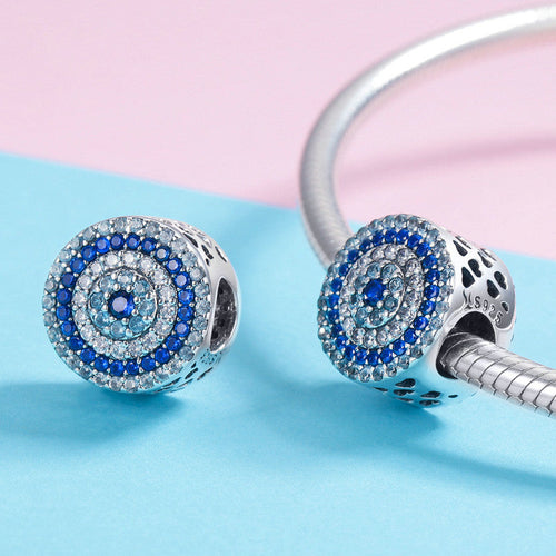 Blue Eye 925 Silver Charm - fathyibrahim