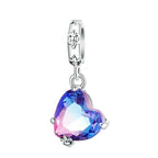 Blue Heart 925 Silver Charm - Blue