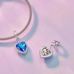 Blue Love Infinity 925 Silver Charm - Blue
