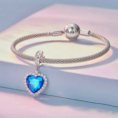 Blue Love Infinity 925 Silver Charm - Blue