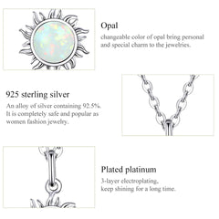 Blue Sun 925 Silver Necklace - Multi Color