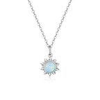 Blue Sun 925 Silver Necklace - Multi Color