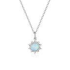 Blue Sun 925 Silver Necklace - Multi Color