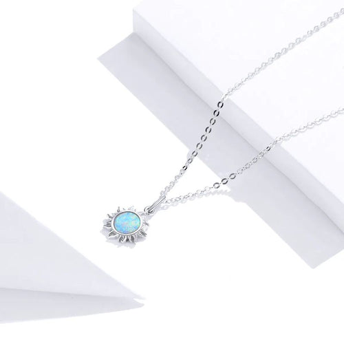 Blue Sun 925 Silver Necklace - Multi Color