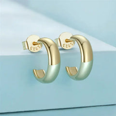 Bombay Earrings with Gold Plating - 925 sterling silver