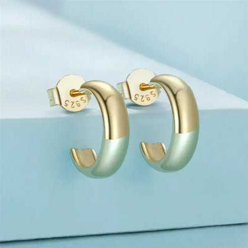 Bombay Earrings with Gold Plating - 925 sterling silver