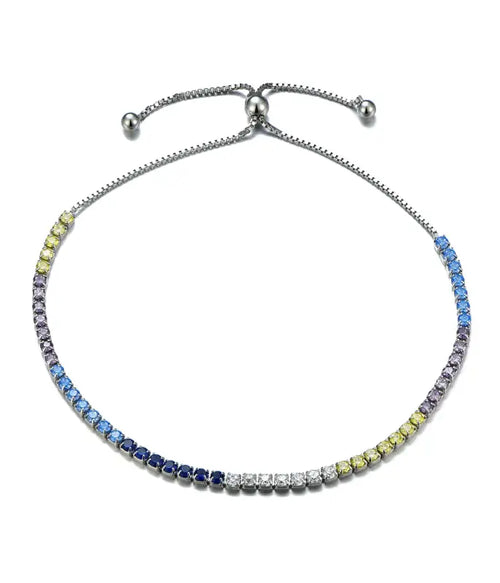 Bracelet Colored tennis 925 Silver - Multi Color - Bracelets