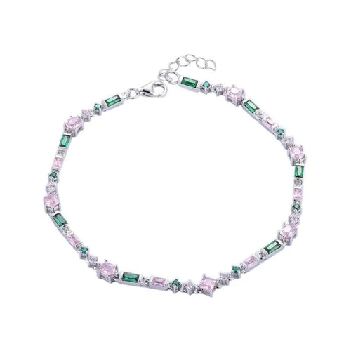 Bracelet With A Design Of Colorful Shapes 925 Silver