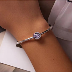 Bright Flower 925 Silver Charm - Multi Color