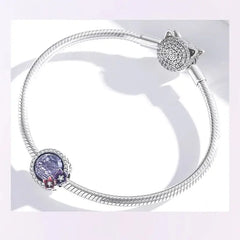 Bright Flower 925 Silver Charm - Multi Color