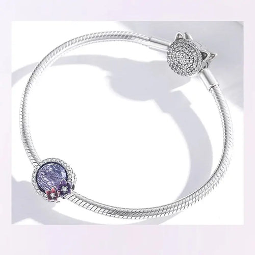 Bright Flower 925 Silver Charm - Multi Color