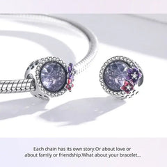 Bright Flower 925 Silver Charm - Multi Color