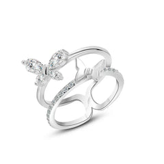 Butterflies 925 Silver Ring - fathyibrahim