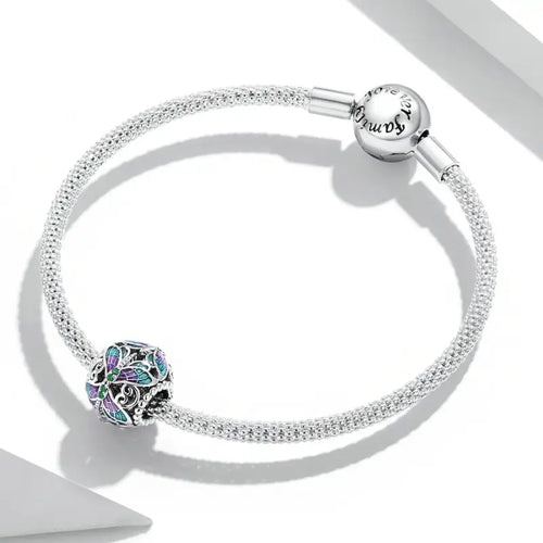 Butterfly 925 Silver Charm - Multi Color