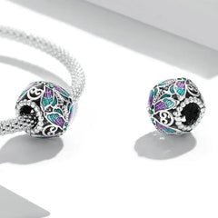 Butterfly 925 Silver Charm - Multi Color