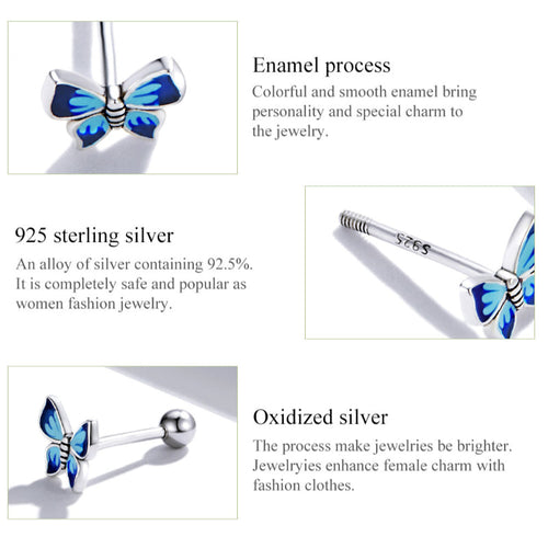 Butterfly 925 Silver Earring - fathyibrahim