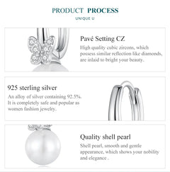 Butterfly Shell 925 Silver Earing - fathyibrahim