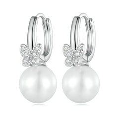 Butterfly Shell 925 Silver Earing - fathyibrahim