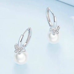 Butterfly Shell 925 Silver Earing - fathyibrahim