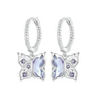 Butterfly Earring - 925 sterling silver - Purple