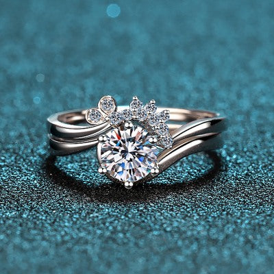 Butterfly Moissanite 925 Silver Ring - fathyibrahim