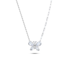 Butterfly with Zircon - 925 Silver Necklace - NECKLACES