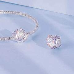 Butterfly Zircon 925 Silver Charm - Multi Color