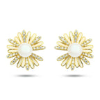 Chrysanthemum 925 Silver Earring - White