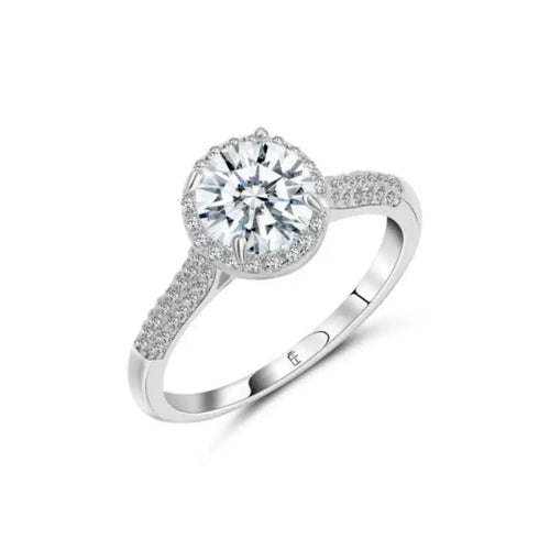 Circle Zircon 925 Silver Ring - Rings