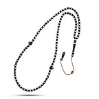 Coke Wood Rosary inlaid with Silver , 99 Beads - fathyibrahim